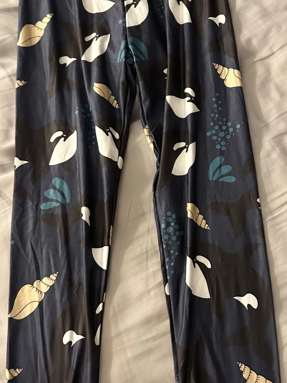 Kids Navy Whale & Seashell Pajama Pants